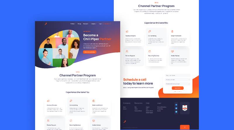 ChiliPiper Header Animated Figma Website Template