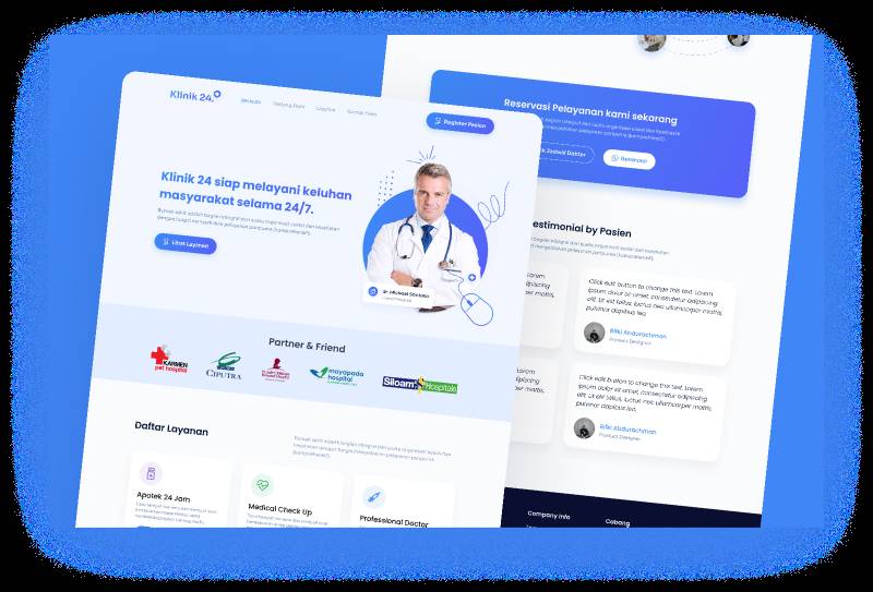 Clinic Doctor Healthcare - Figma Landing Page