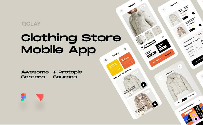 Clothing Store App Figma Mobile Template