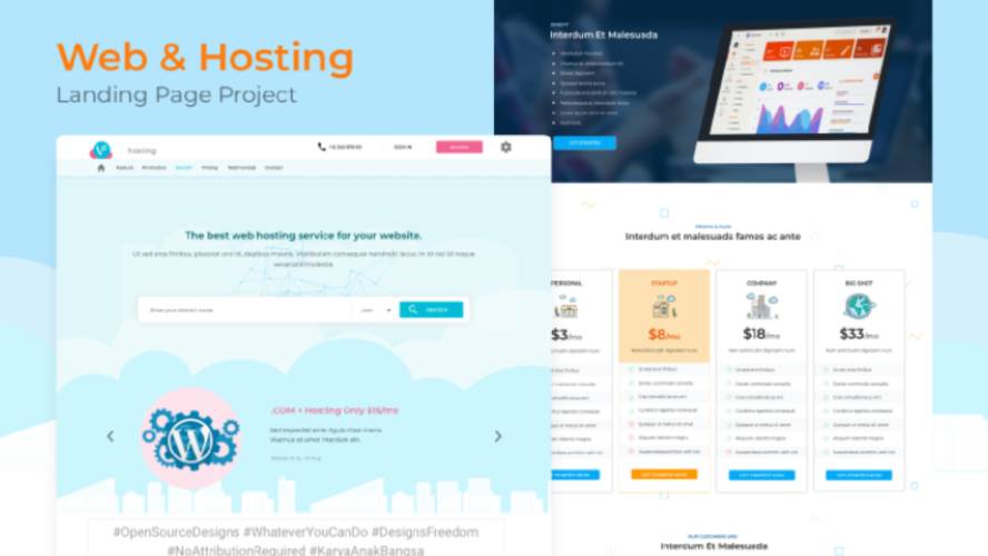 Cloud Hosting Landing Page Figma Website Template
