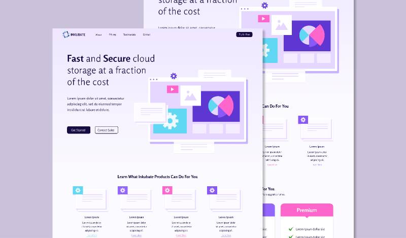 Cloud Storage Company - Free Figma Website Template