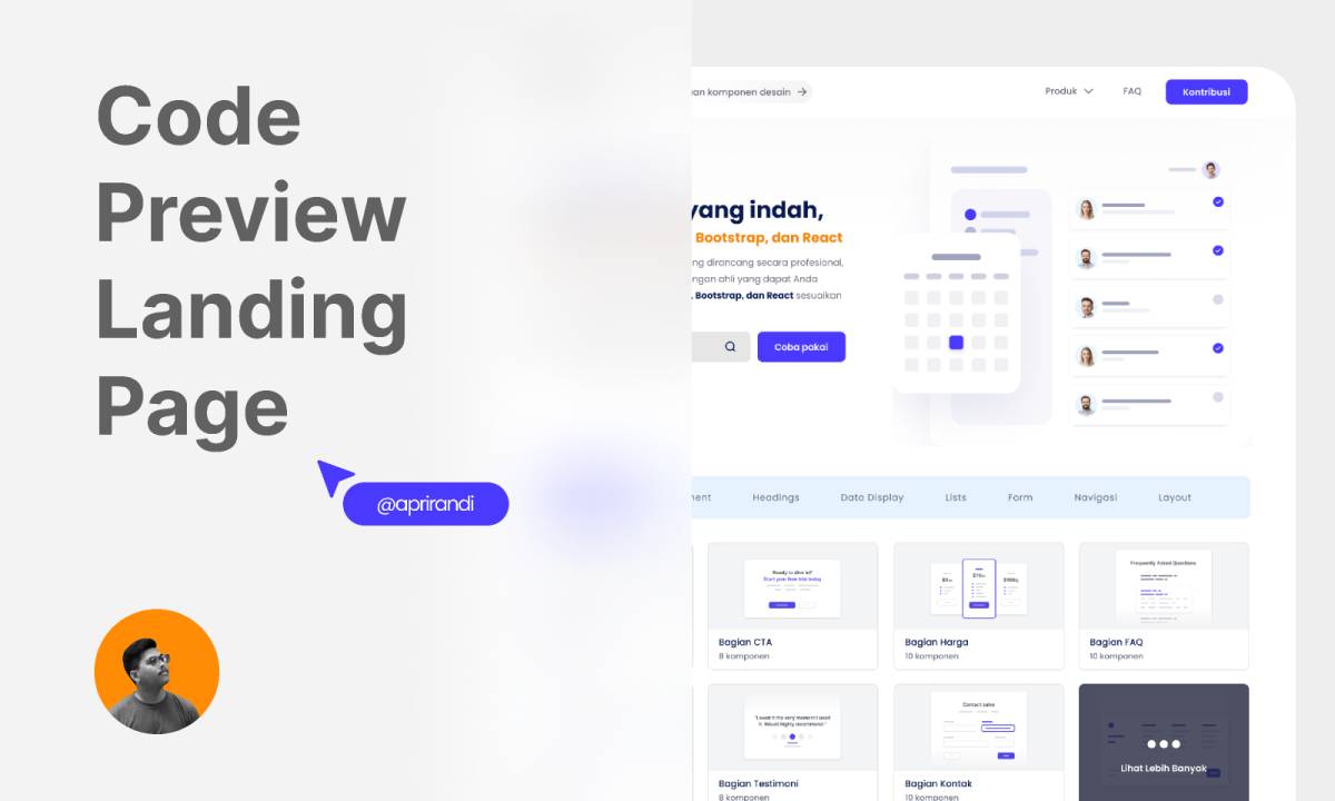 Code Preview Website - Figma Landing Page