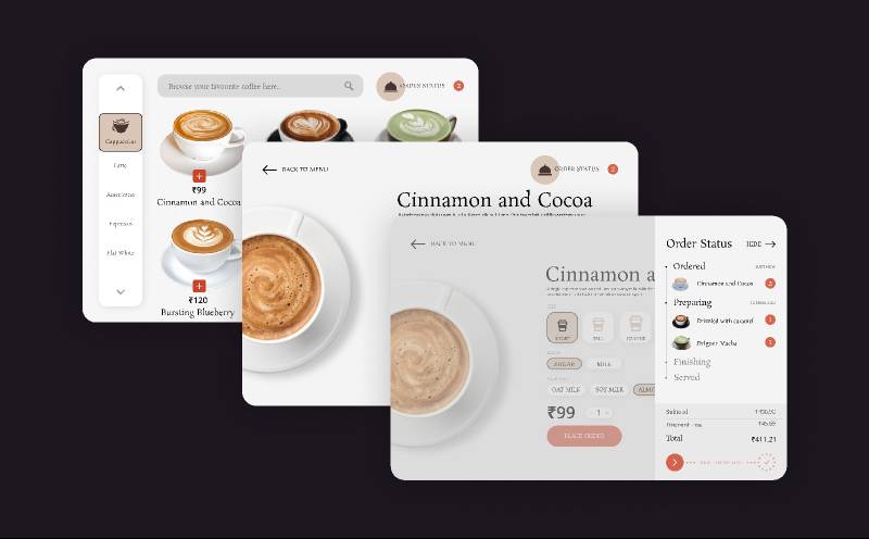 Coffee House Kiosk Figma Website Design