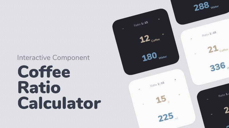 Coffee Ratio Calculator (Interactive Component) Figma Template