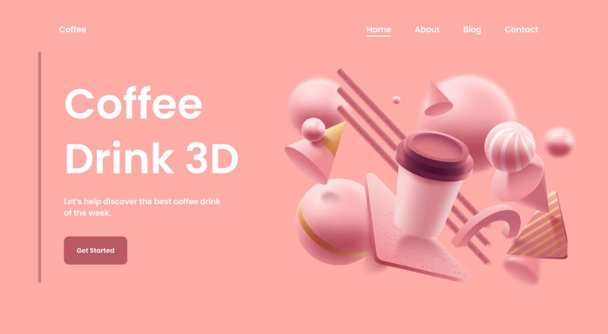 Coffee Website Landing Page - Free Figma Website Template