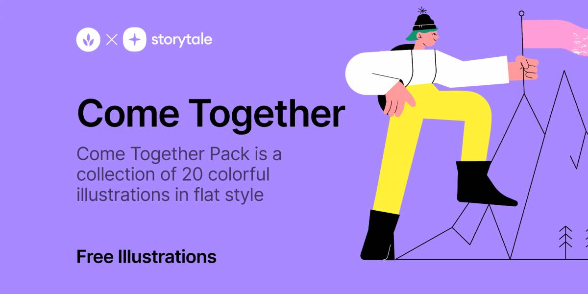 Come Together Illustrations Figma free