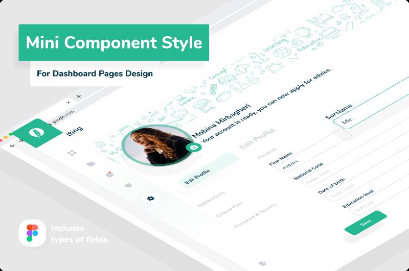 Component Style For Dashboard Figma Website Template