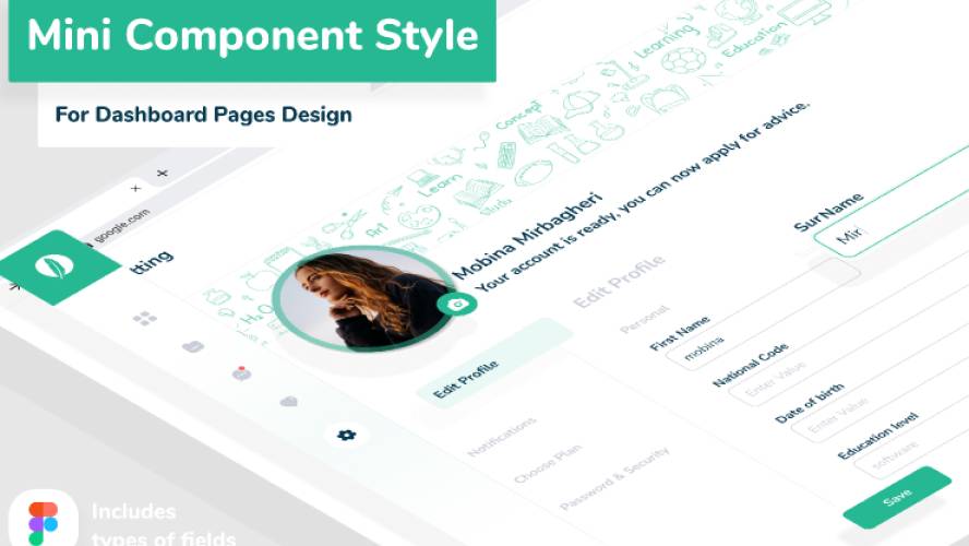 Component Style For Dashboard Figma Website Template