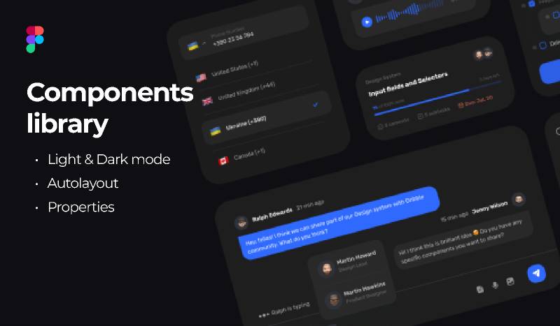 Components library - Light & Dark mode