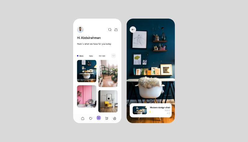 Concept App for furniture purchasing App