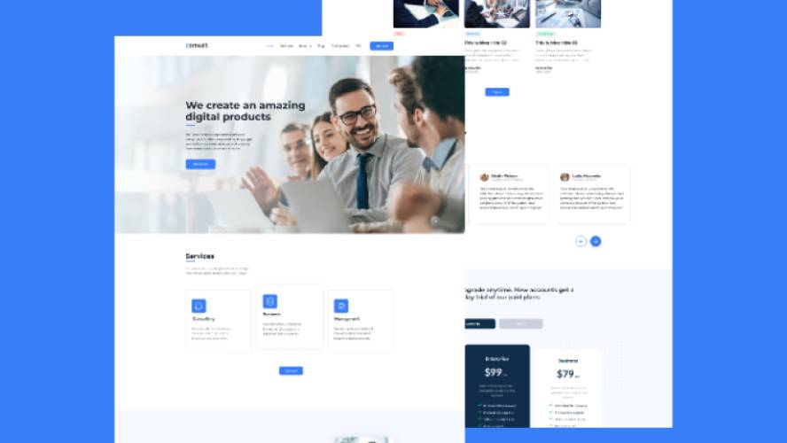 Consult - Free Figma Landing Page UI Kit