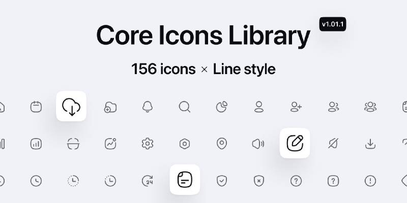 Core Icons Library (preview) Figma Template