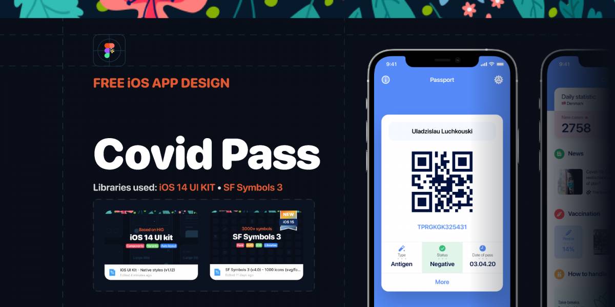 Covid Pass - iOS app Design Figma