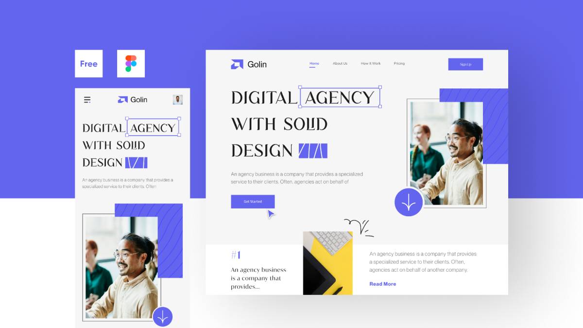 Creative Digital Agency Website Landing Page Figma Template