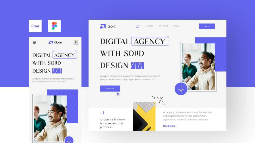 Creative Digital Agency Website Landing Page Figma Template