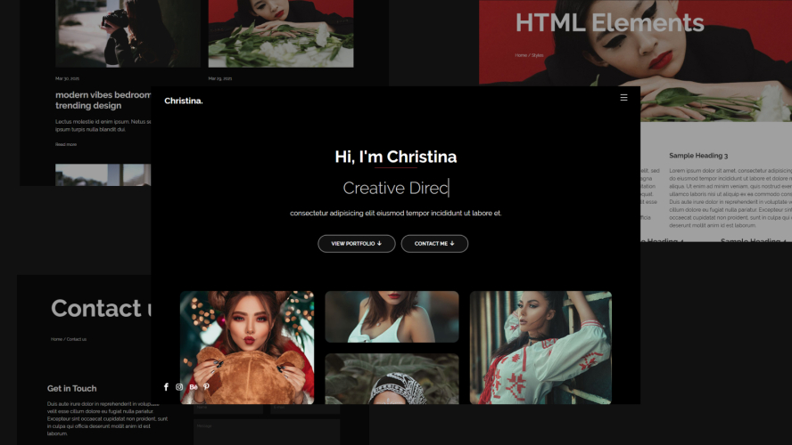 Creative Portfolio HTML CSS Template for Photographers