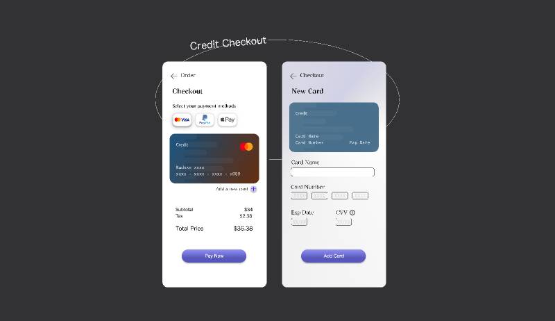 Credit card checkout Figma Mobile Template
