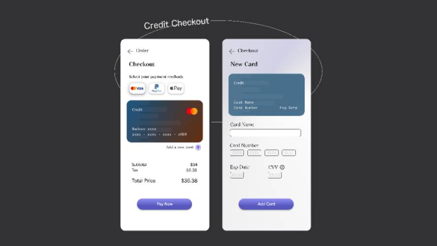 Credit card checkout Figma Mobile Template