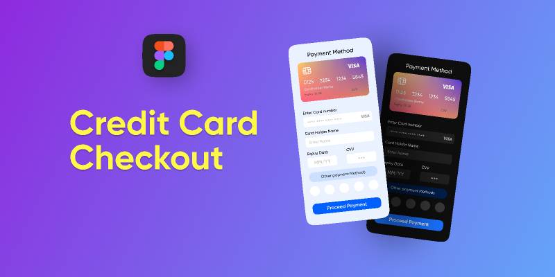 Credit Card Checkout Figma Mobile Template