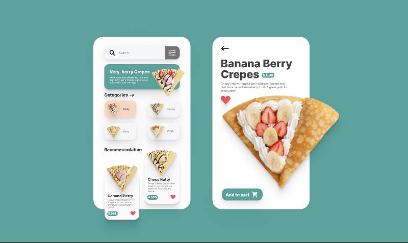 Crepes Mobile App Figma Ui Kit