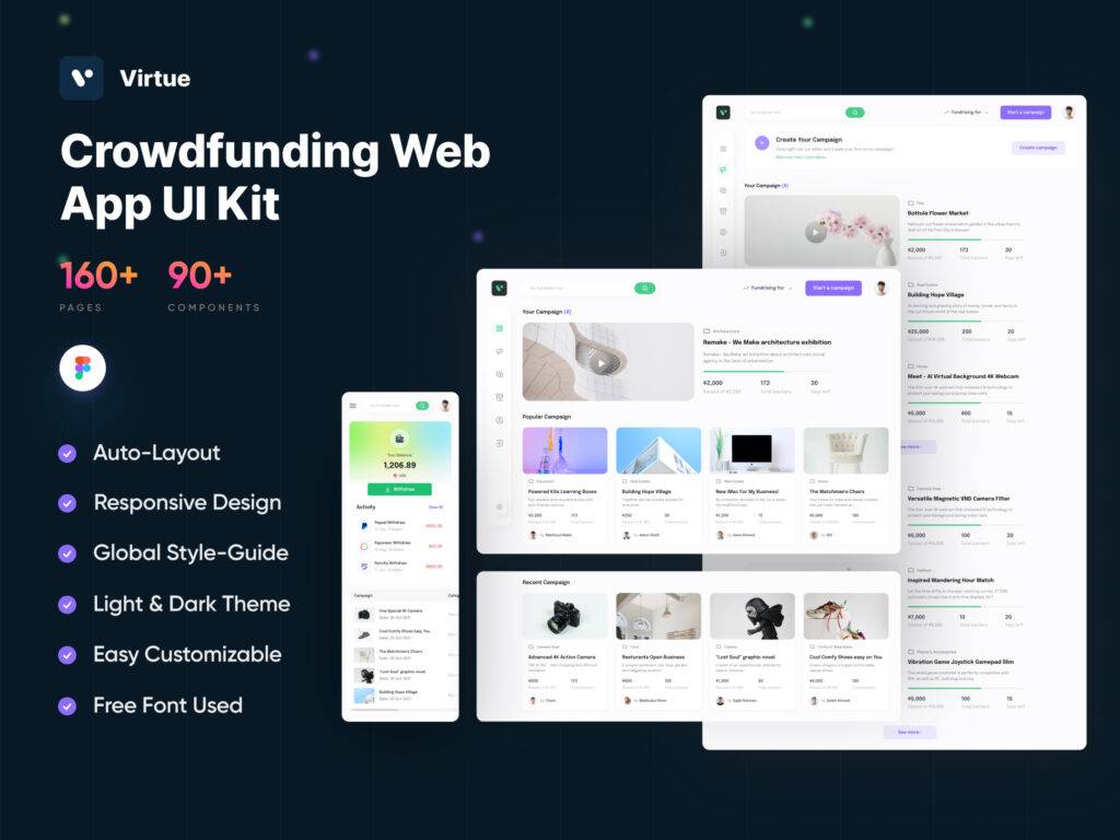 Crowdfund Companion Web App UI Design Kit
