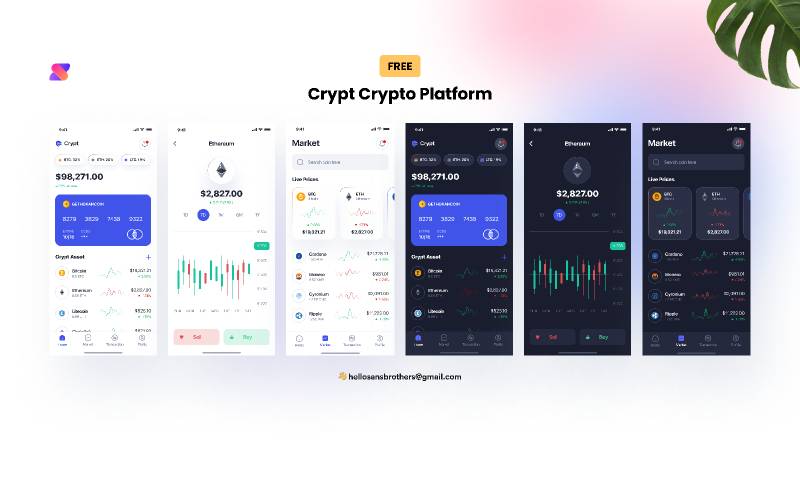 Crypt Crypto Platform Figma Mobile App Ui Kit