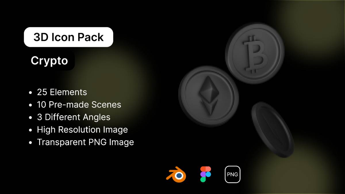 Crypto 3D Icon Pack