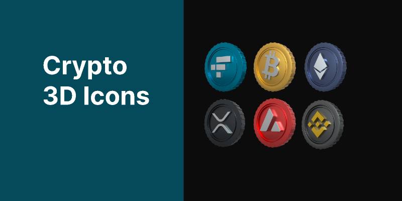 Crypto 3D Icons Figma Template