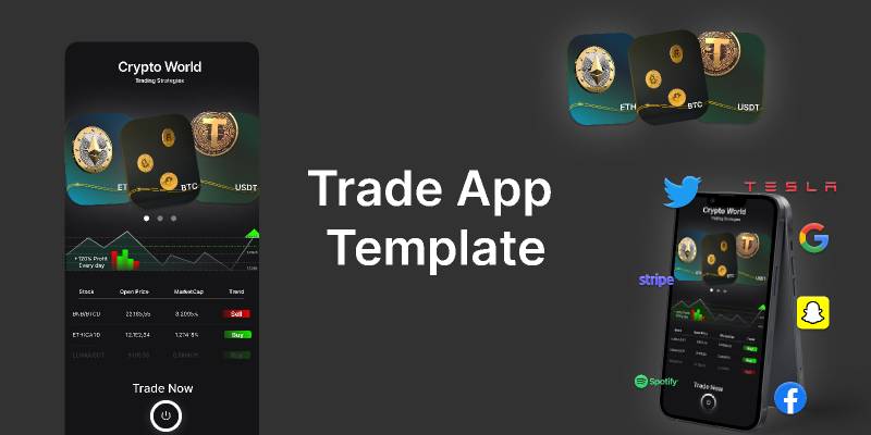 Crypto App Trade Mobile Template