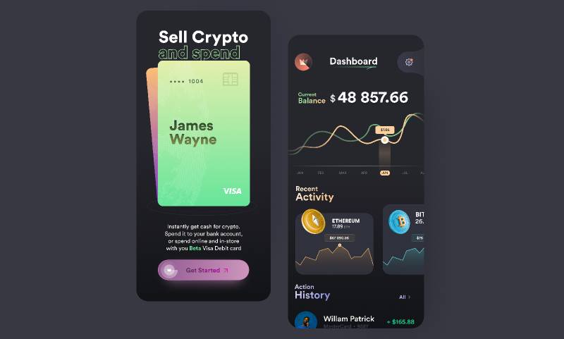 crypto app card