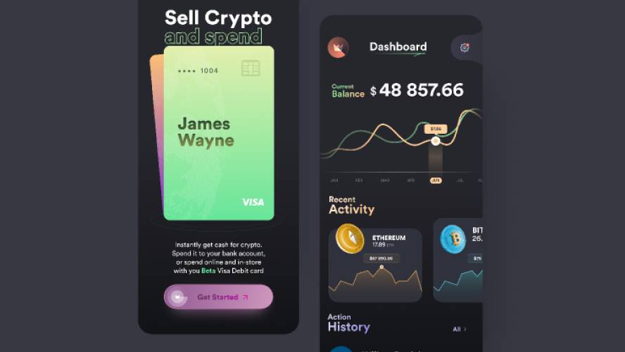 Crypto Card App UI Figma Template