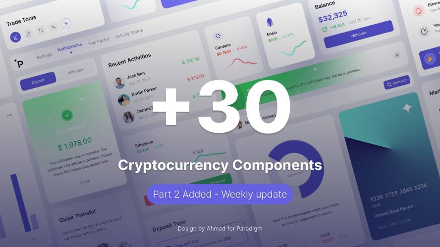 Crypto Component - Light Mode Figma Template