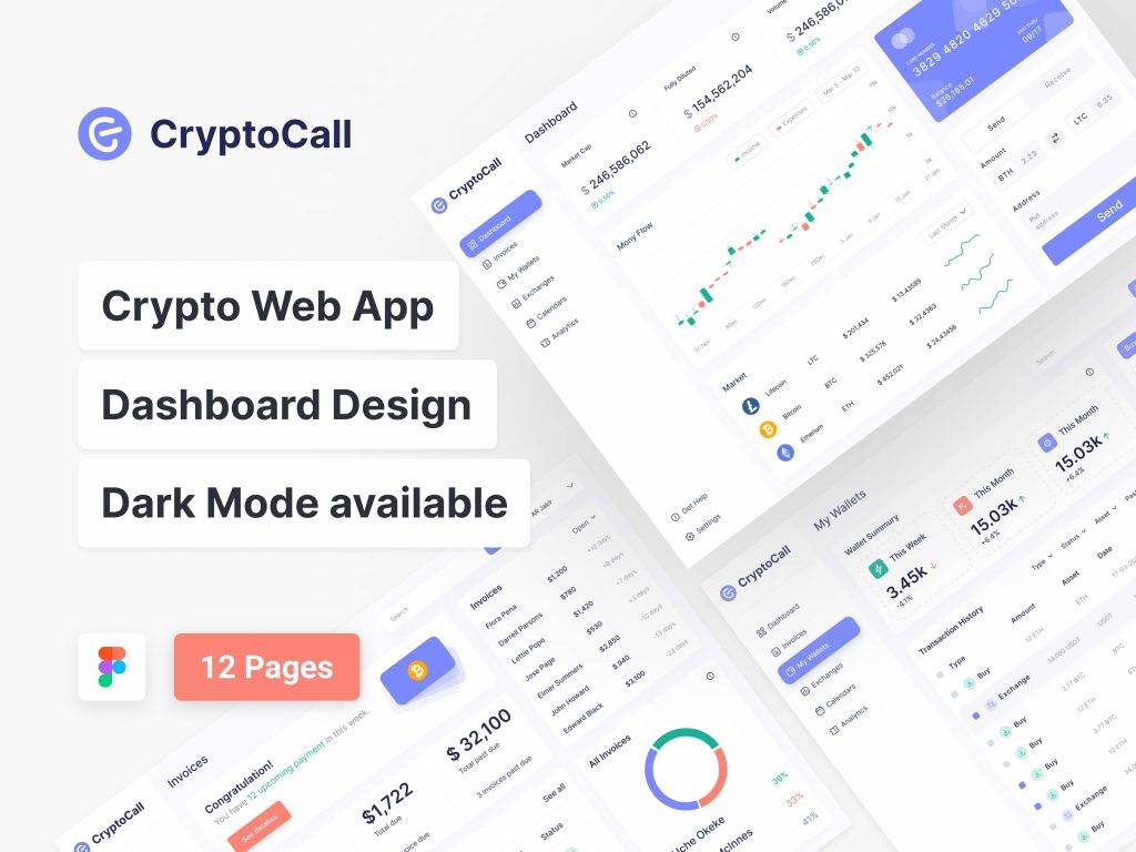 Crypto Dashboard Web App Design
