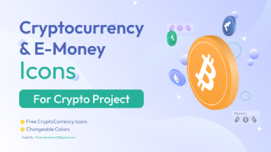 Crypto & E-Money 3D Icons Free Download