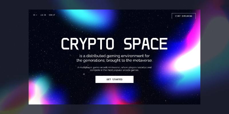 Crypto Space Animation Figma Template
