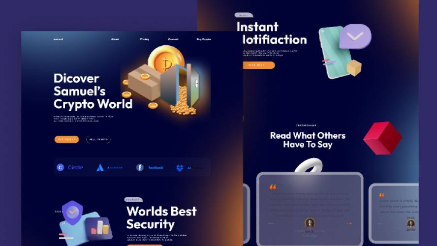 Crypto website done on Figma Website Template