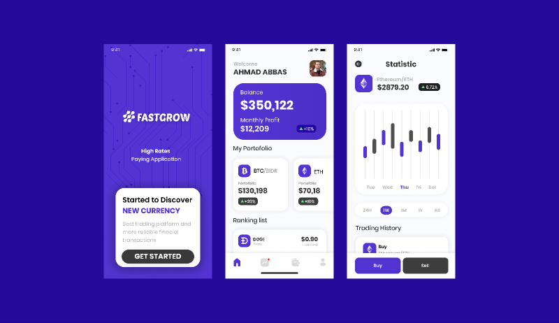 Cryptocurrency Exchange App Figma Template