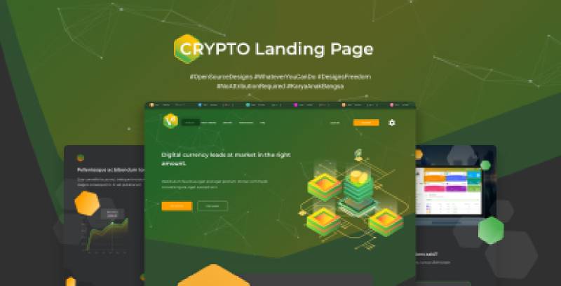 Cryptocurrency Landing Page Figma Website Template