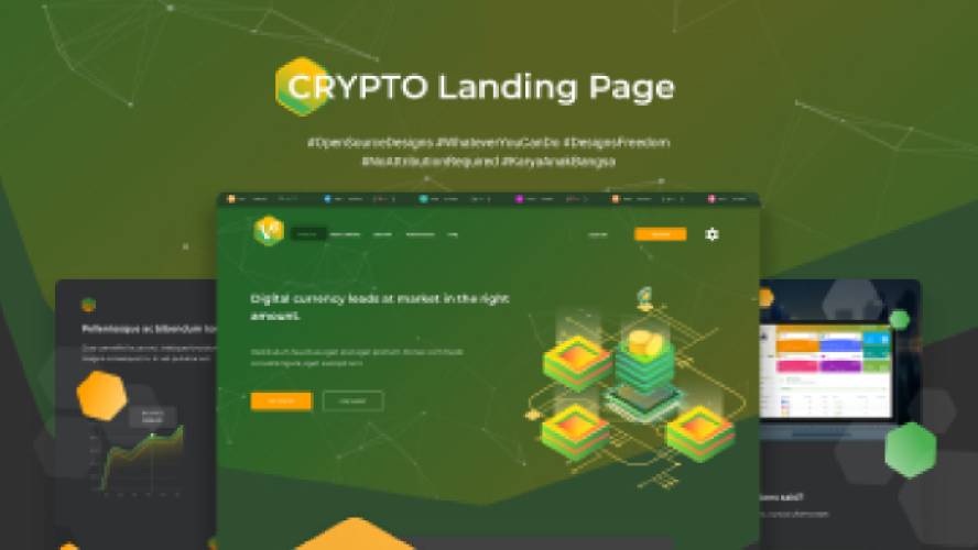 Cryptocurrency Landing Page Figma Website Template