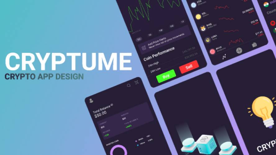 CRYPTUME : Crypto App Design Figma Free