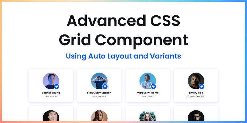 CSS Grid Component Figma Template