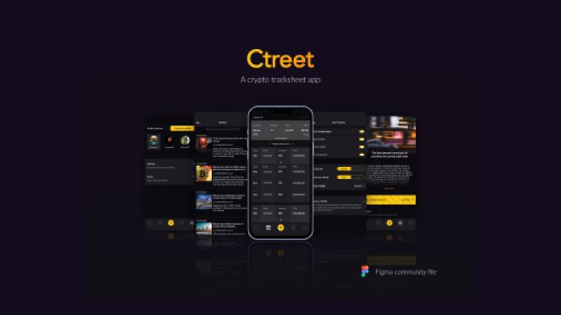 Ctreet - Crypto Track Sheet Figma Mobile Template