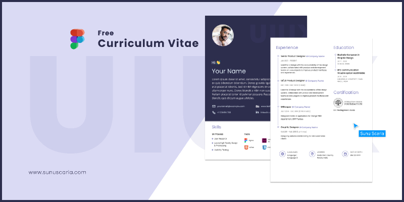 Curriculum Vitae CV Resume Figma Free Download