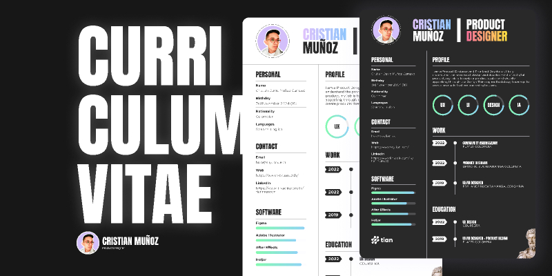 Curriculum Vitae Template CV Portfolio Figma Template