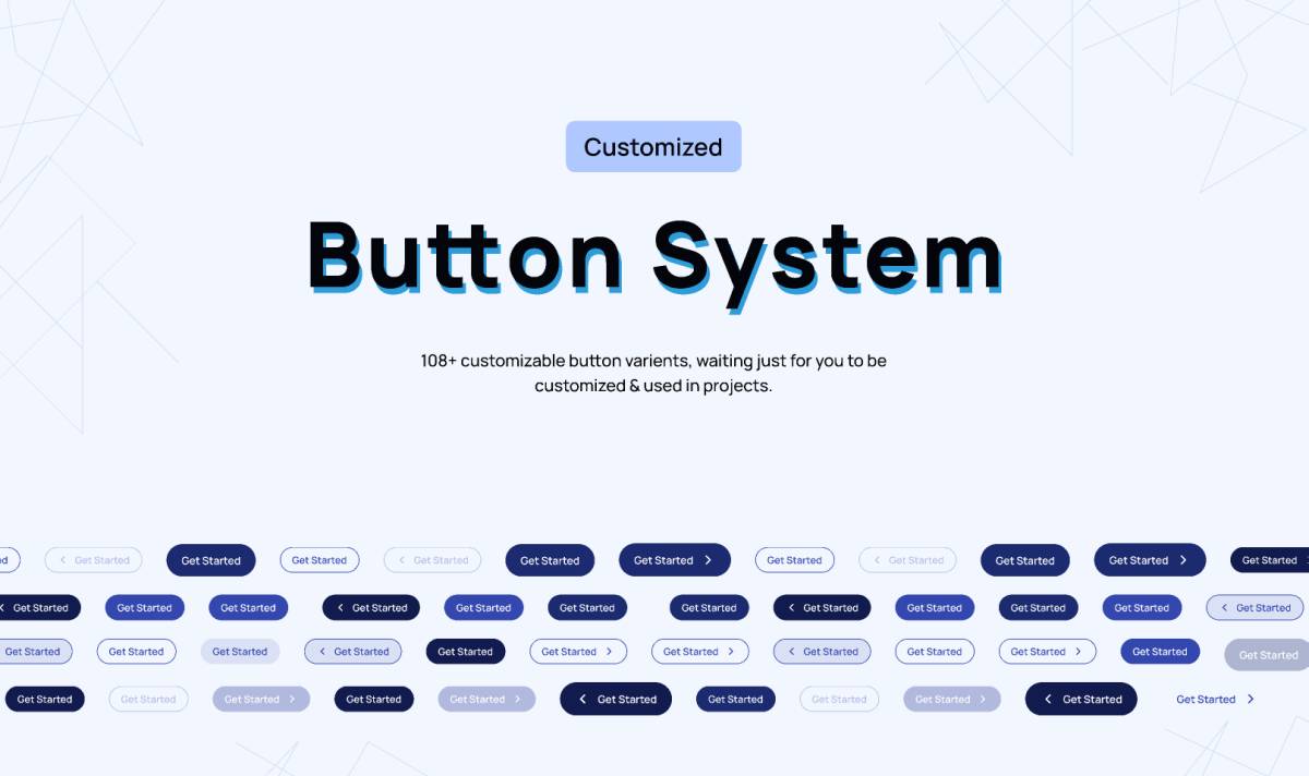 Customized Button System Figma Ui Kit