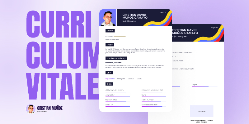 CV Template Curriculum Vitae Figma Free Download