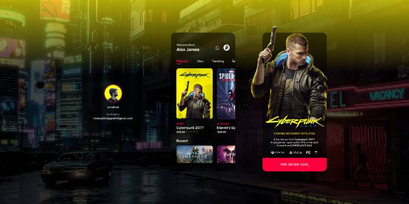 CyberPunk App Ui Concept Figma