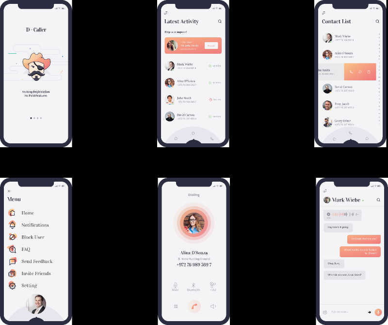 D-Caller Mobile UI Kit figma