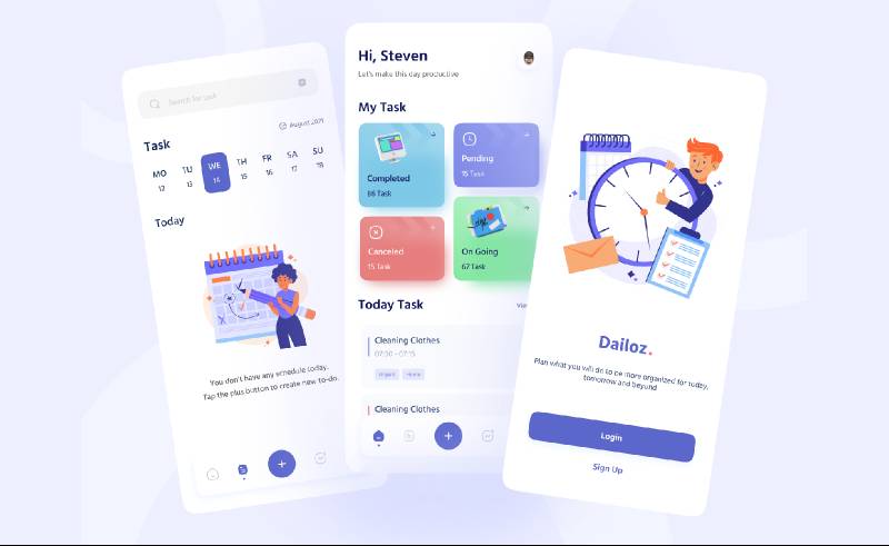 Dailoz. app Task Figma Mobile Ui Kit