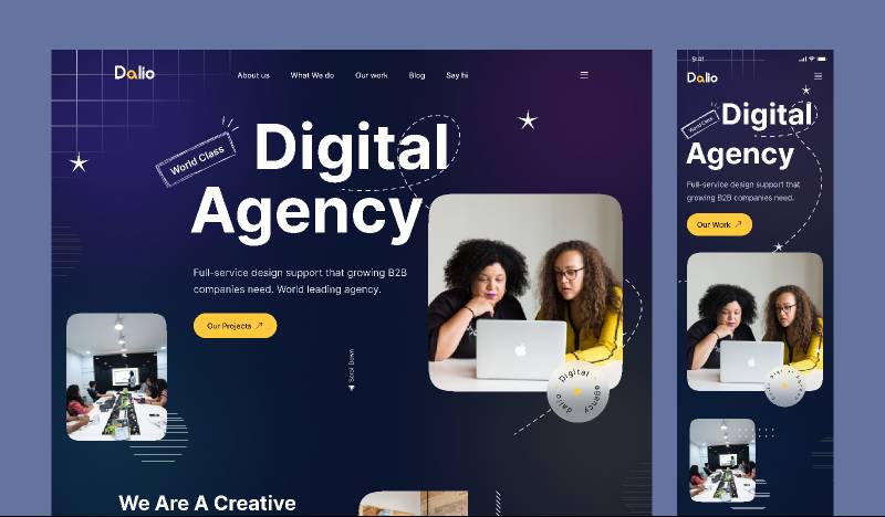 Dalio Creative Digital Agency - Figma Website Template